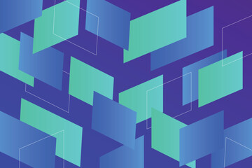 Geometric blue background with azure gradient elements. The composition combines various triangle shapes, lines and colors