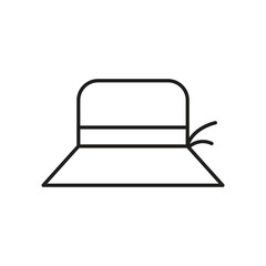 Sun hat icon design, isolated on white background, vector illustration