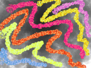 Black and white background with different colors zig zag . High quality illustration