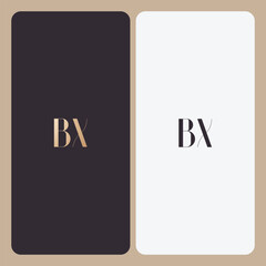 BX logo design vector image