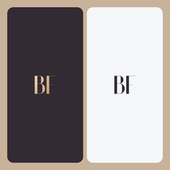 BF logo design vector image