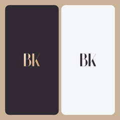 BK logo design vector image