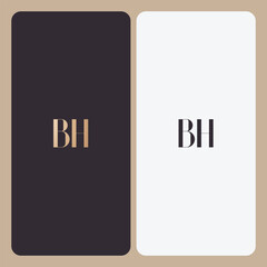 BH logo design vector image