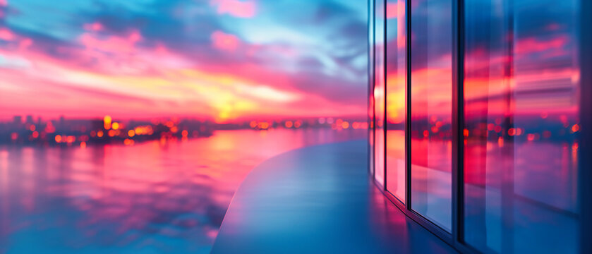 Dusks palette, a breathtaking sunset over water, painting the sky with vibrant hues and reflecting natures beauty