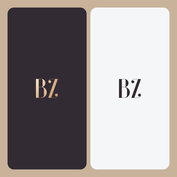 BZ logo design vector image
