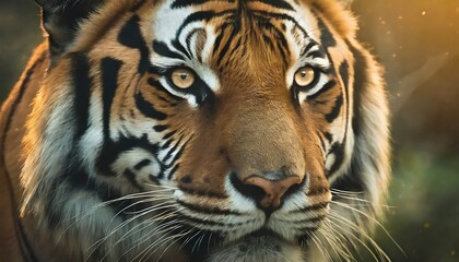 Fototapeta premium Handsome tiger in the wild nature. African animal. Safari and wildlife