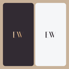 EW logo design vector image