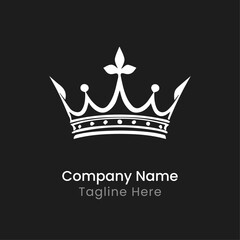 minimalist Crown logo template vector