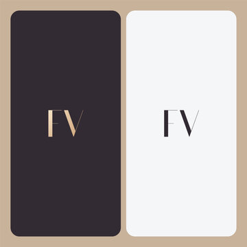 FV logo design vector image