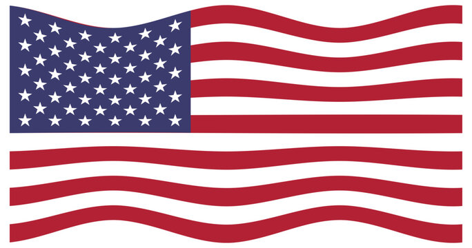 USA, United States of America flag. The correct proportions and color in vector format, SVG