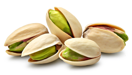 Pistachio nuts isolated on white background. Clipping Path