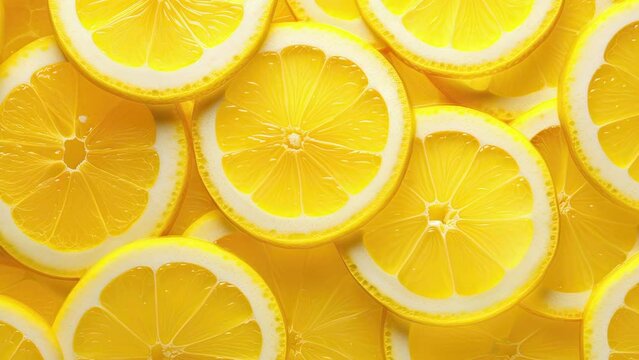 Panning Over Lemon Slices Background