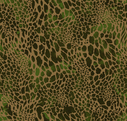 Watercolor Abstract animal skin leopard wild cats seamless pattern design background wallpaper.	
