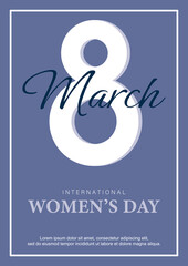 Poster or banner with Women's day. 8 March. Special offer discount. Background for sale. Happy Women's day header or voucher template.