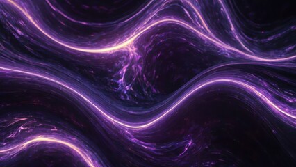 Energy abstract purple waves of magic and electricity iridescent glowing liquid plasma background. generative, ai.