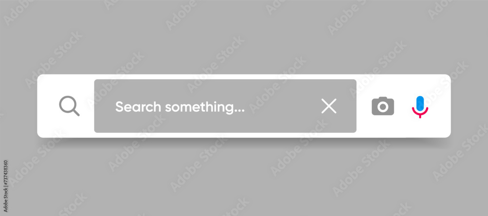 Poster Search Bar with suggestions for UI UX design and web site. Search Address and navigation bar icon. Collection of search form templates for websites. Search engine web browser window template.