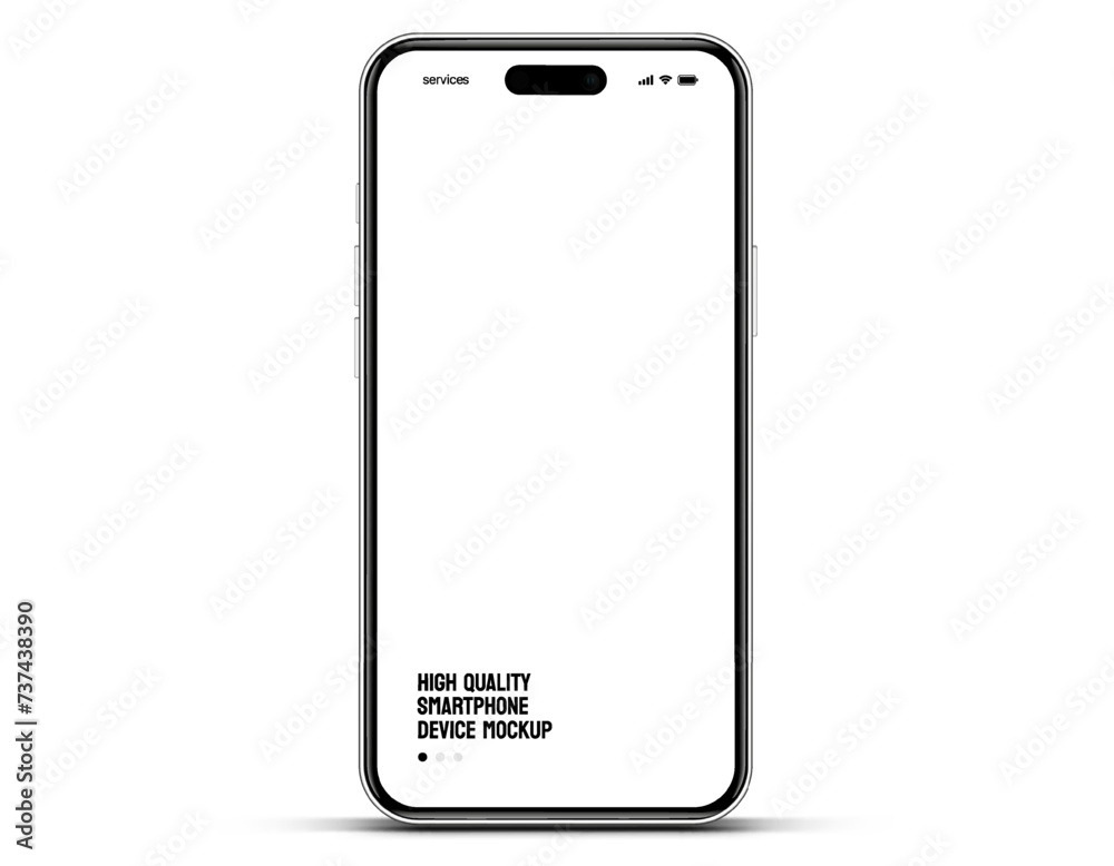Leinwandbilder 3d realistic high quality smartphone mockup with isolated background. smart phone mockup collection.