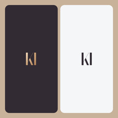 KI logo design vector image