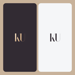 KU logo design vector image