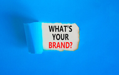 Branding and what is your brand symbol. Concept words What is your brand on beautiful white paper. Beautiful blue paper background. Business branding what is your brand concept. Copy space.