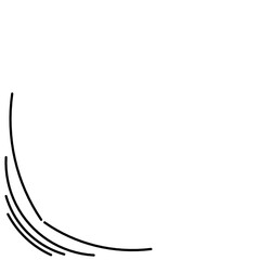 Abstract Wavy Lines Corner Border 