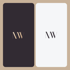 NW logo design vector image