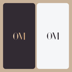 OM logo design vector image