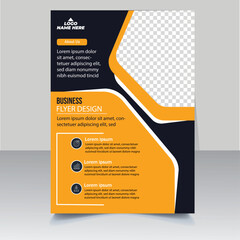 A4 flyer design template. Flyer Corporate Template Design, graphic elements, Template Design, abstract business flyer, layout.