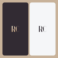 RC logo deign vector image