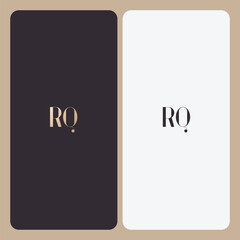 RQ logo deign vector image