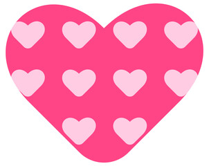 Pink heart, simple icon. Vector illustration.	