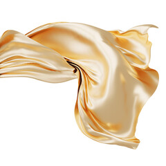 golden luxury cloth flying wind transparent background