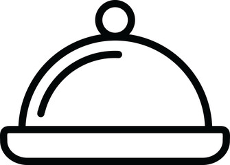 food platter, food serving, platter, serving platter Icon outline on transparent background