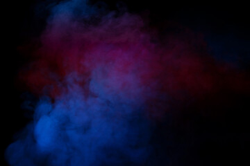 Obraz na płótnie Canvas Purple and blue steam on a black background.