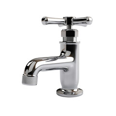 Industrial tap. Isolated on transparent background.