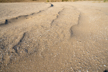 beautiful dunes on the warm sand of the beach