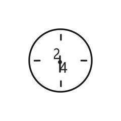 Clock icon in flat style. Watch vector illustration on white isolated background. Timer business concept.

