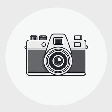Camera logo icon vector illustration