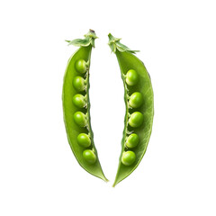 peas isolated on a white background with clipping path.