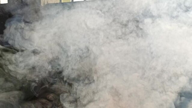 smoke from burning rubbish