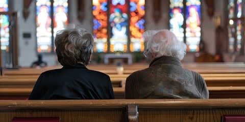 Finding comfort and companionship in a Christian community during challenging times, a refuge for the elderly. Concept Practicing mindfulness for mental well-being