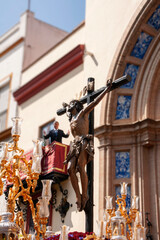 Jesús expirando en la cruz, semana santa en Sevilla, Hermandad del Cachorro	