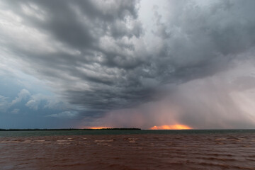 Rain in the lake
