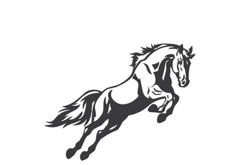 white horse illustration
