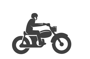 Obraz na płótnie Canvas man on motorcycle
