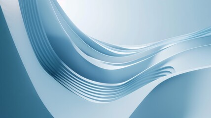 Blue Waves Abstract Fluid Design - An abstract representation of fluid blue waves, symbolizing calmness and continuity in digital art