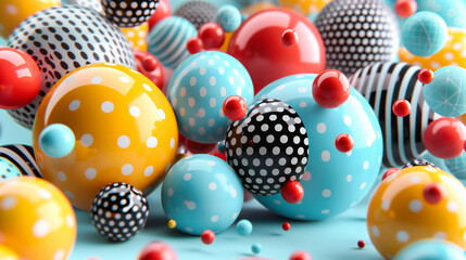 A Festive Array of Colorful Easter Eggs, Symbolizing Spring Celebration and Joy in a Bright and Happy Composition