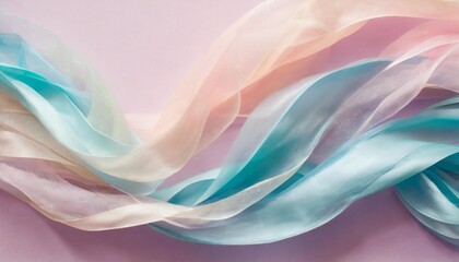ethereal pastel ribbons flow