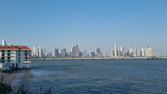 Vista panor&aacute;mica de ciudad de panama, Cinta Costera 3, ciudad de Panam&aacute;