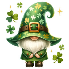 Lucky Gnome with Shamrock Hat for St. Patrick's Day